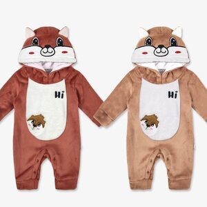 Newborn baby Adorable Squirrel Romper (0-3m)may vary.
